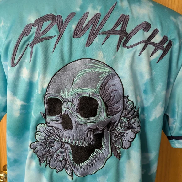 Blue Heart Embroidered Men's Shirt - Picture 8 of 12